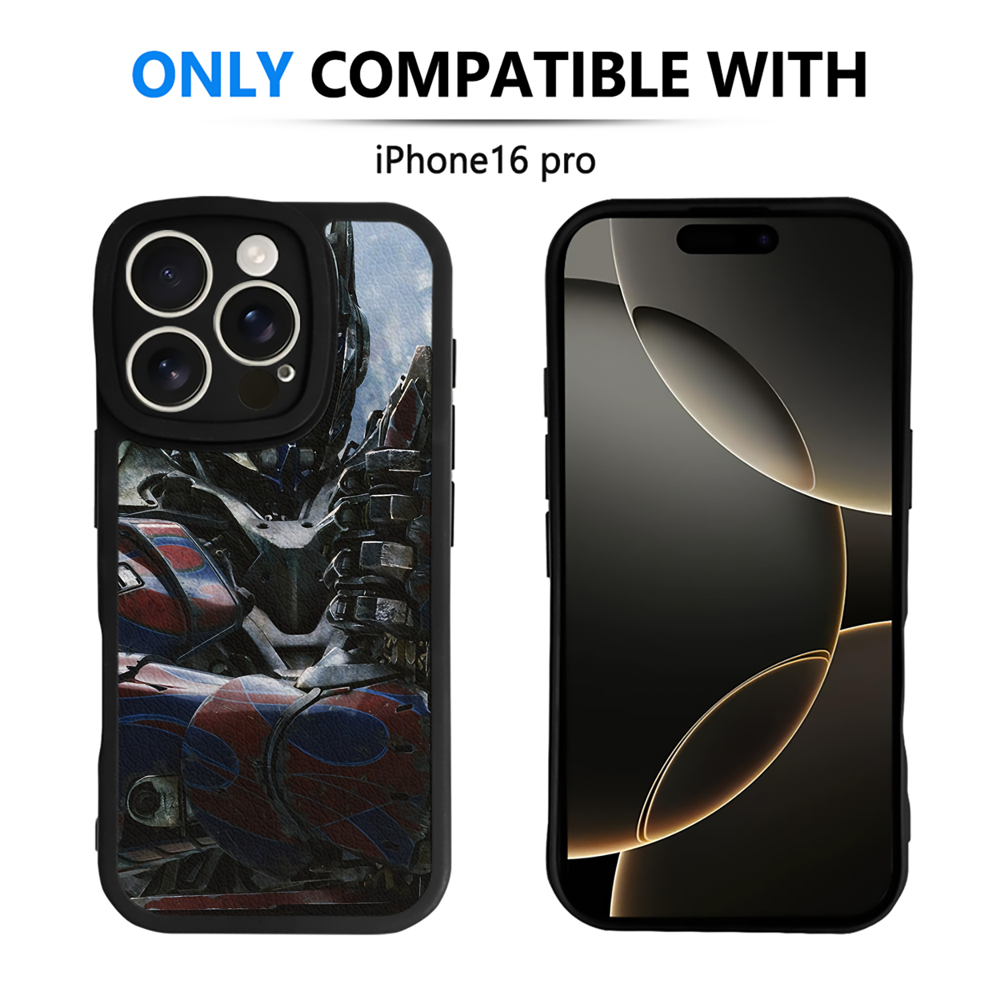 （画像用） Transformers トランスフォーマー 【iPhone 16シリーズ対応】シリコンスマホケース（レザー調） 材質：シリコン